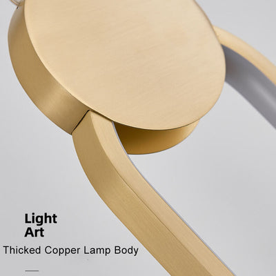 Minimalist 1-Light Long Ring LED Pendant Light