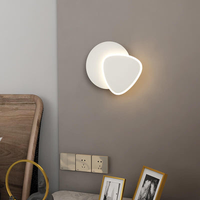 Simple 1-Light LED Round Rounded Triangle Armed Sconce Lamp