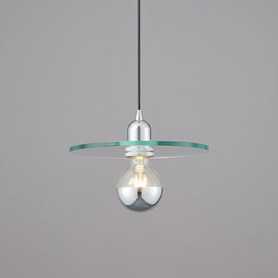 Modern Minimalist Glass Flying Saucer 1-Light Pendant Light