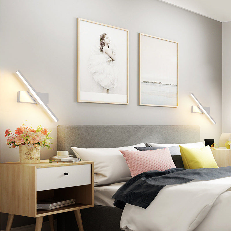 Industrielle Eisen-Nordic-Langbalken-Design-Drehbare LED-Wandleuchte 