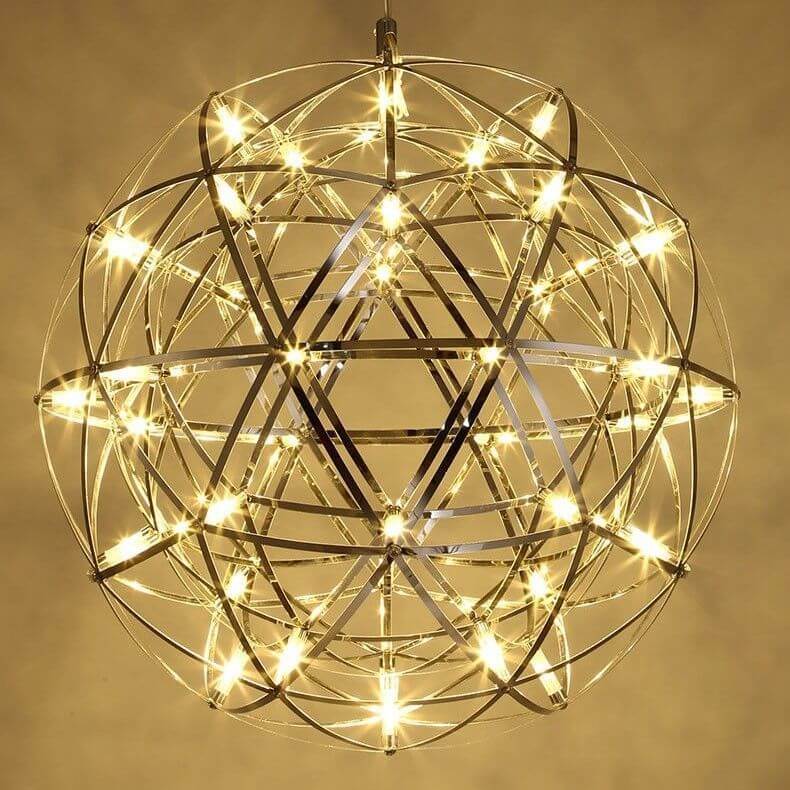 Modern Globe 12 Light LED Firework Pendant Light