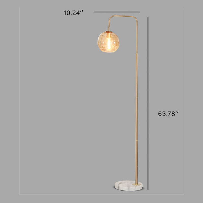 Goldener Klarglas-Lampenschirm 1-Licht-Kugel-Stehlampen 3 Design 