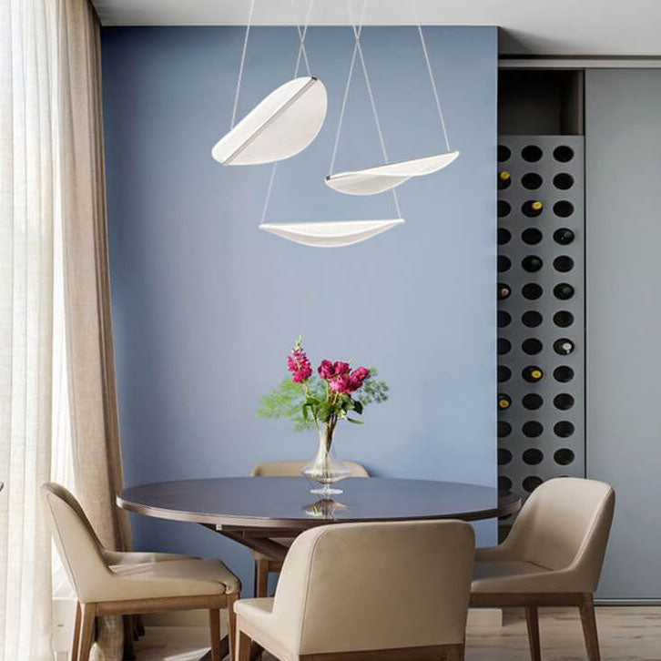 Modern Acrylic Leaf Shaped 1-Light LED Pendant Light