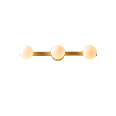 Moderne, minimalistische Orb 2/3-Licht-Wandleuchte aus Vollkupferglas 