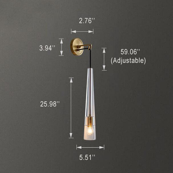 Lampe Applique Moderne en Cristal 1 Lumière en Forme de Batte de Baseball 