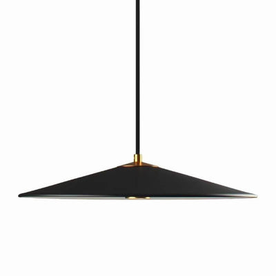 Industrial Minimalist Metal Black Saucer Shade 1-Light LED Pendant Light