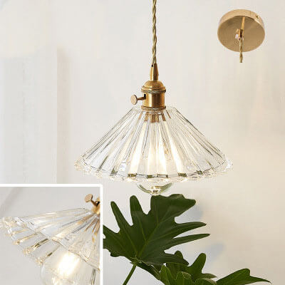 Textured Glass 1-Light Single Dome Pendant Light