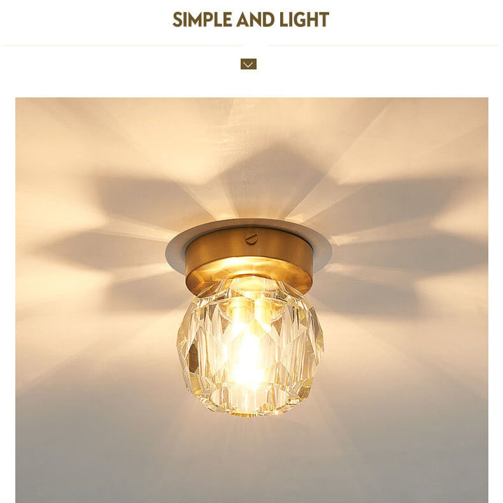 Kristall 1-Licht LED Globe Semi-Flush Mount Beleuchtung 