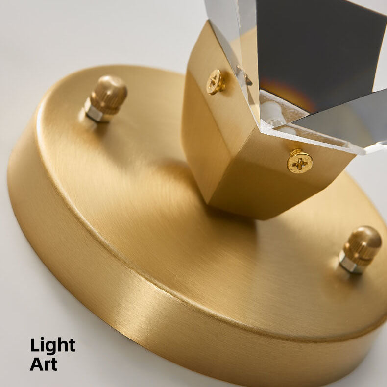 Kristall 1-Licht Diamantschirm Halbeinbauleuchte 