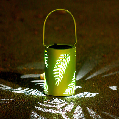 Solar Waterproof Iron Hollow Leaf Design LED Outdoor Decorative Light