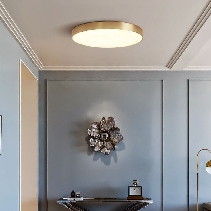 Copper 1-Light Ultra-thin LED Flush Mount Lighting
