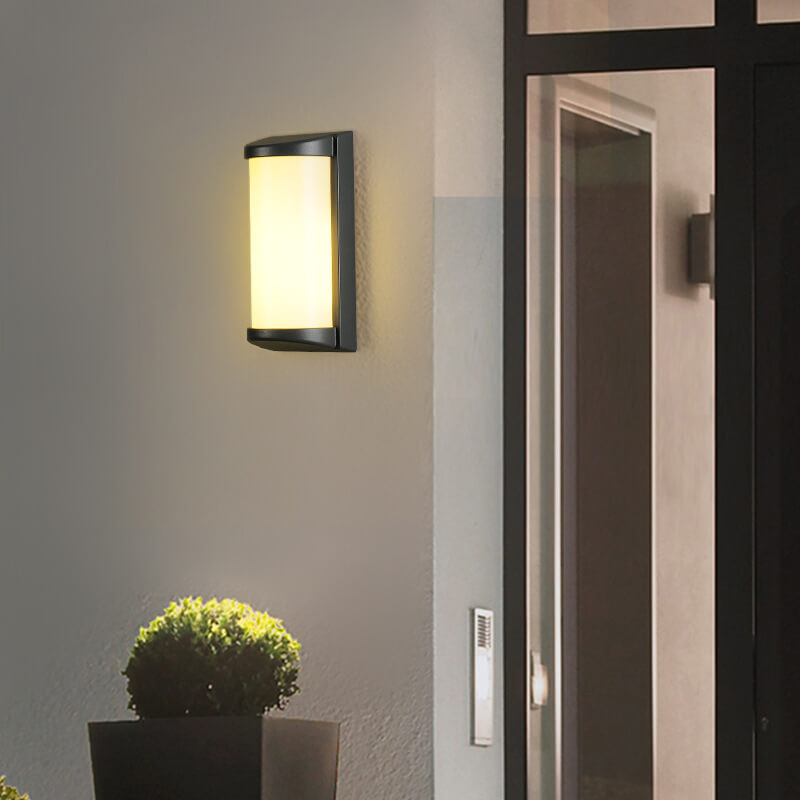 Modern Outdoor Half Cylindrical Aluminum Waterproof Patio LED Wall Sconce Lamp