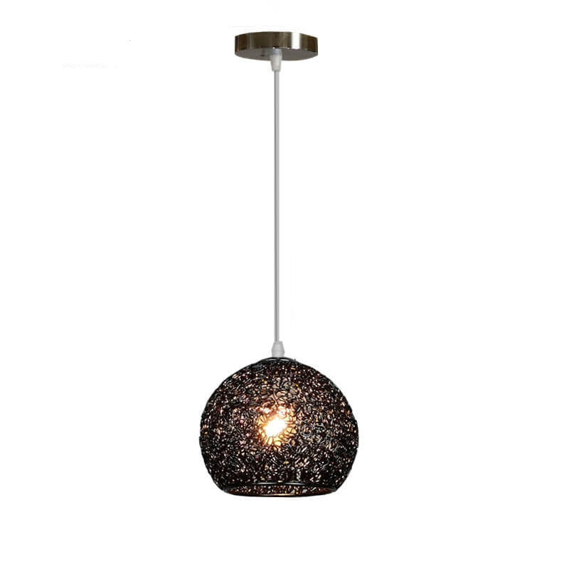 Modern Aluminum Wire 1-Light Dome Pendant Light