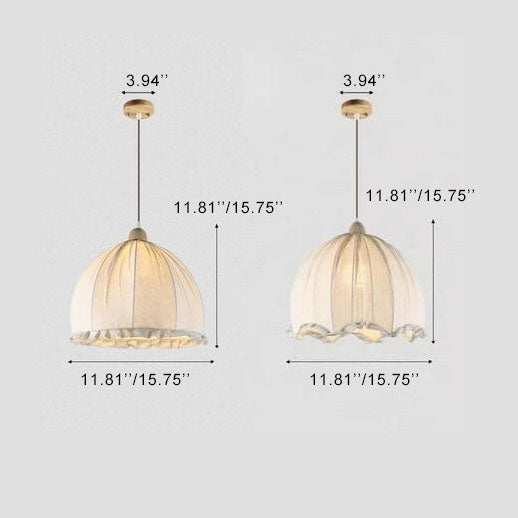 Nordic Fabric 1-Light Bowl Shaped Pendant Light