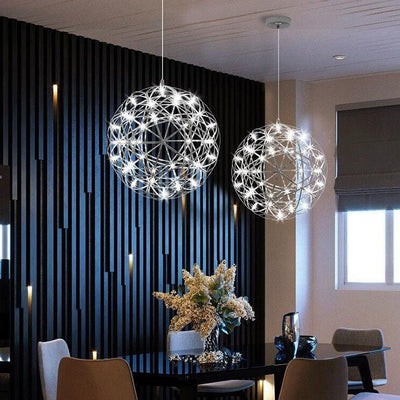 Modern Globe 12 Light LED Firework Pendant Light