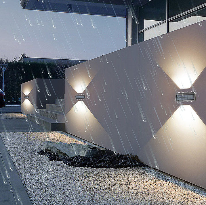Lampe murale moderne à LED solaire étanche pour jardin 