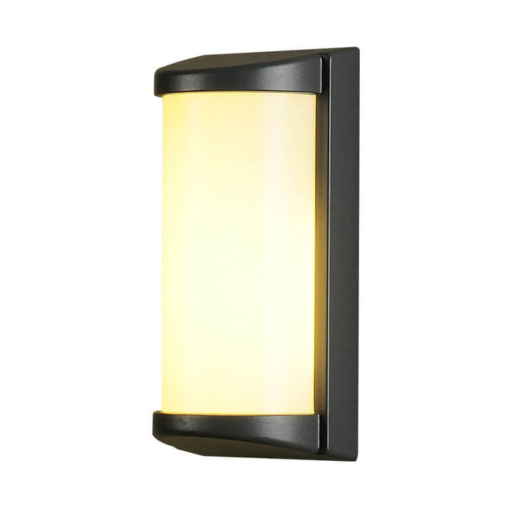 Modern Outdoor Half Cylindrical Aluminum Waterproof Patio LED Wall Sconce Lamp