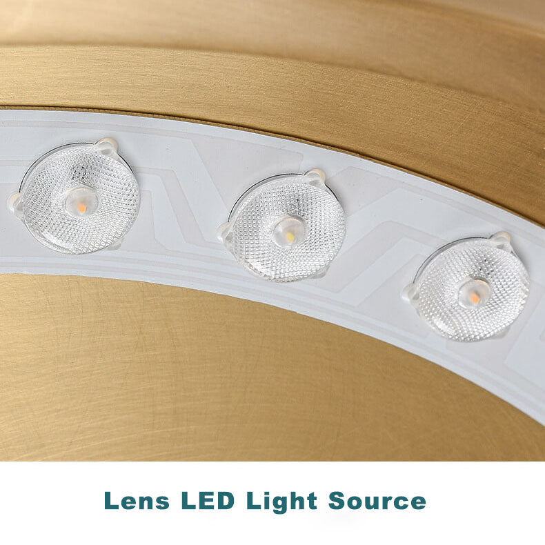 Copper 1-Light Ultra-thin LED Flush Mount Lighting