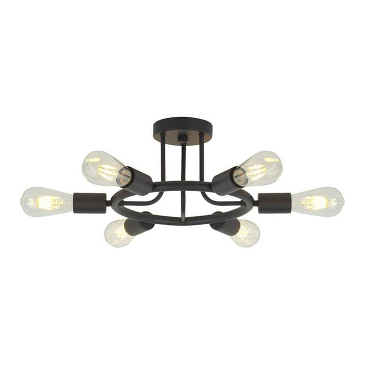 Retro 6-Luz Círculo Semi-empotrado Iluminación 