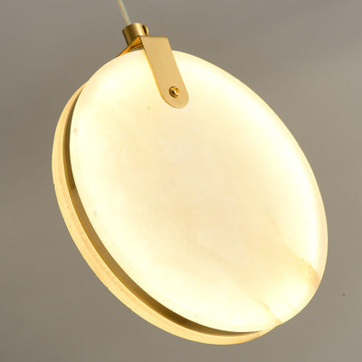 Post-modern Minimalist Round Marble 1-Light LED Pendant Light