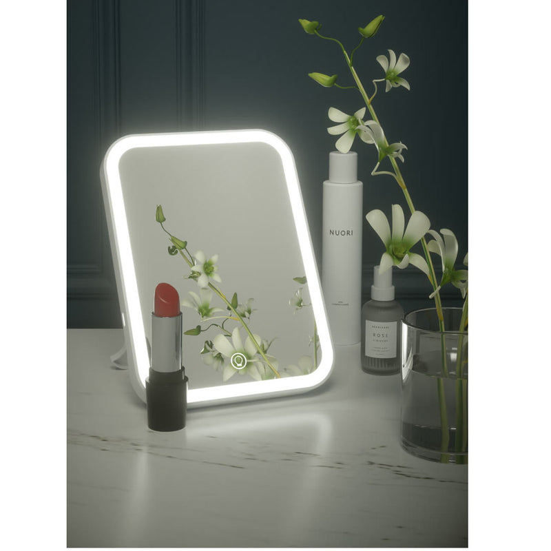 مرآة مكياج LED حساسة للمس مرآة مكياج محمولة 