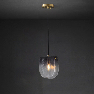 Post-modern Creative Gradient Smoke Gray Glass 1-Light Pendant Light