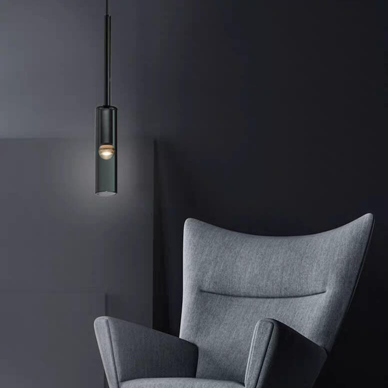 Post-modern Smoke Grey Crystal Wine Bottle 1-Light LED Pendant Light