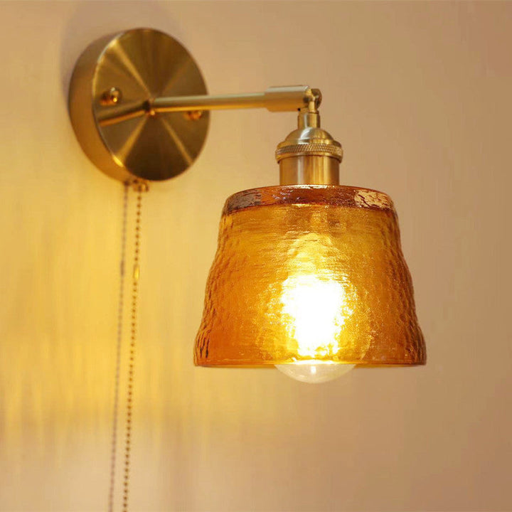 Applique murale à 1 lumière avec fermeture éclair créative en verre moderne nordique 