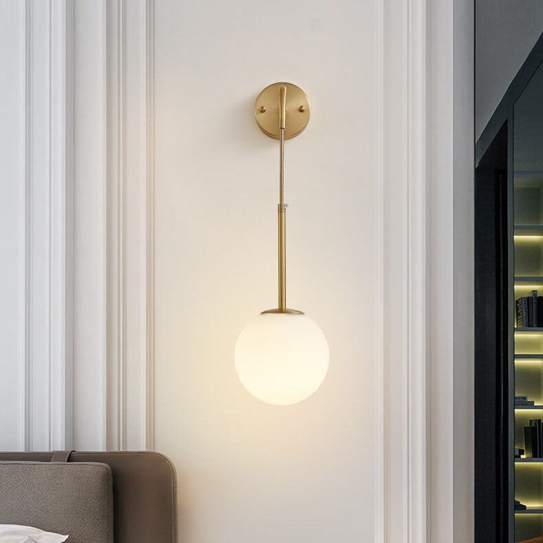 Lampe applique globe 1 lumière en verre moderne 