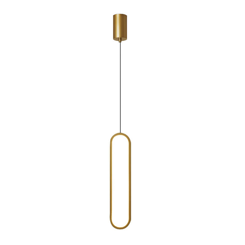 Modern Copper Long Ring 1-Light LED Pendant Light
