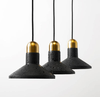 Lava Stone 1-Light Adjustable Length Dome Pendant Light