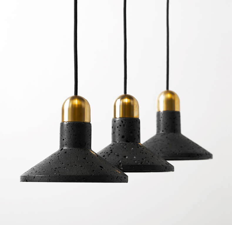 Lava Stone 1-Light Adjustable Length Dome Pendant Light