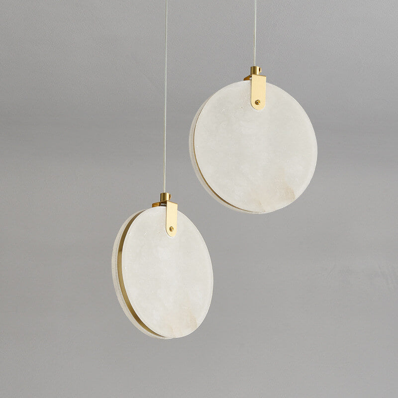 Post-modern Minimalist Round Marble 1-Light LED Pendant Light