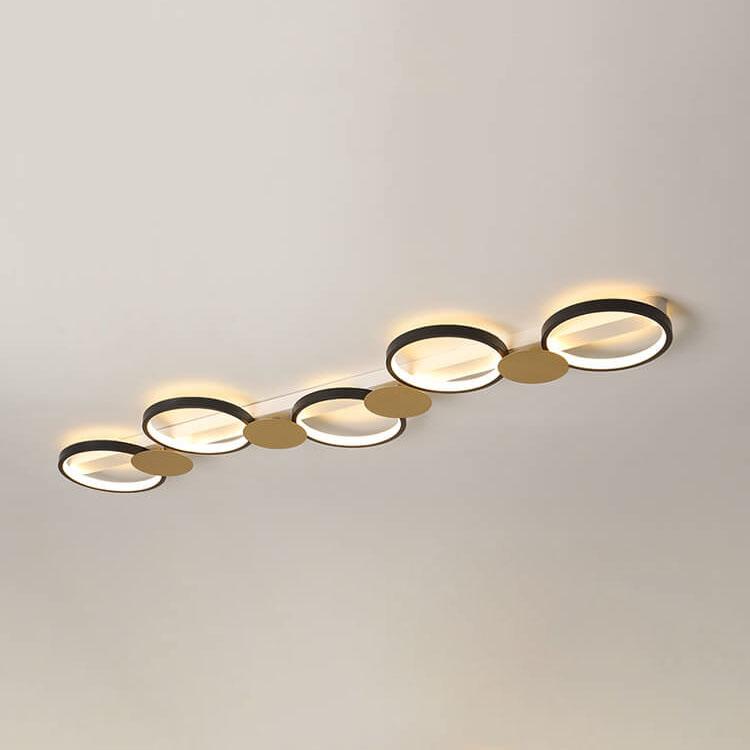 Modern Circle LED 3/4/5 Light LED Flush Mount Track Light