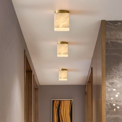 Modern Cube 1-Light Semi-Flush Mount Lighting