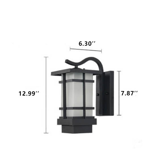 Lampe applique murale 1 lumière étanche rétro à carreaux pour extérieur 