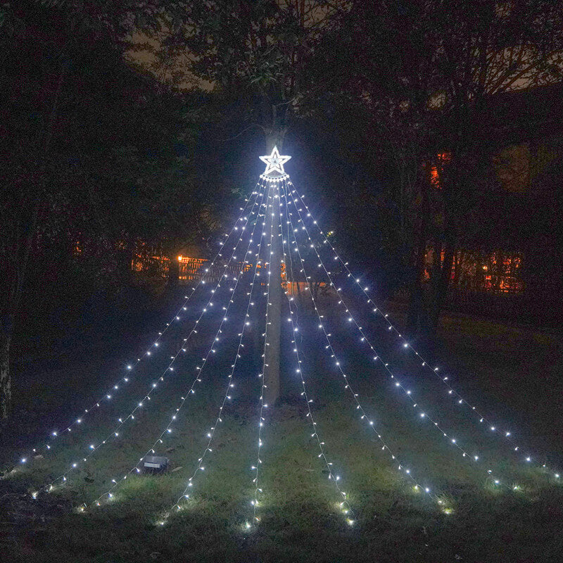 Lumières LED en forme de météores de Noël en cascade d&