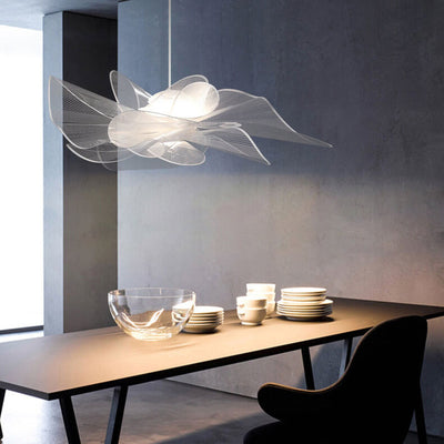 Modern Tulle-Like Floral 1-Light  LED Pendant Light