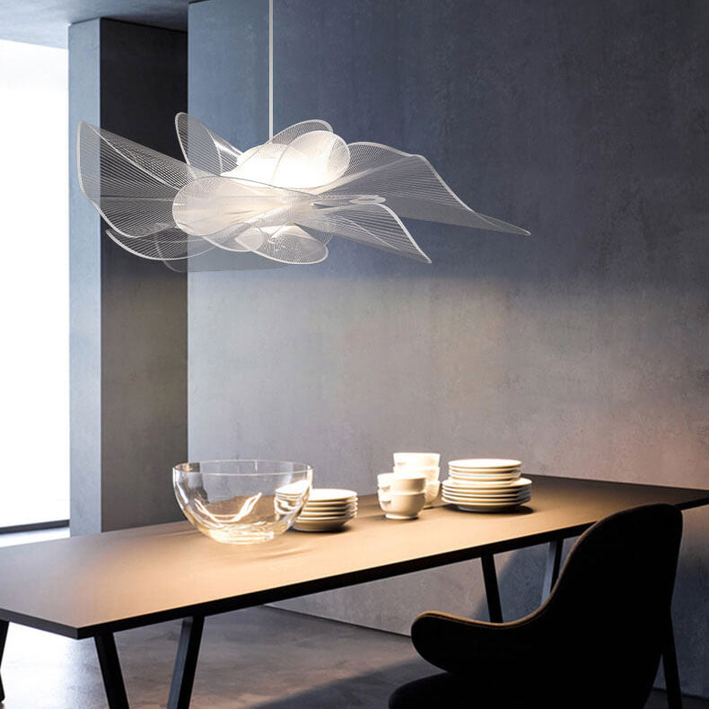 Modern Tulle-Like Floral 1-Light  LED Pendant Light