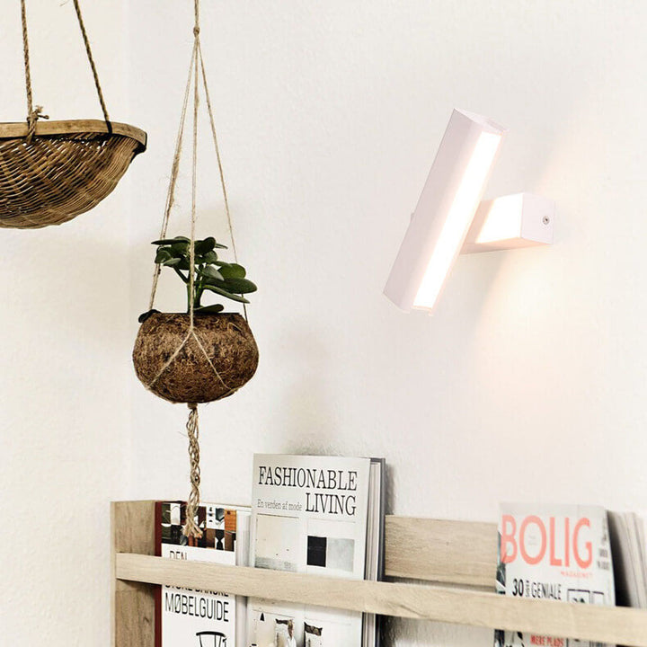Modern Simple Metal Linear Rotating 1-Light LED Wall Sconce Lamp
