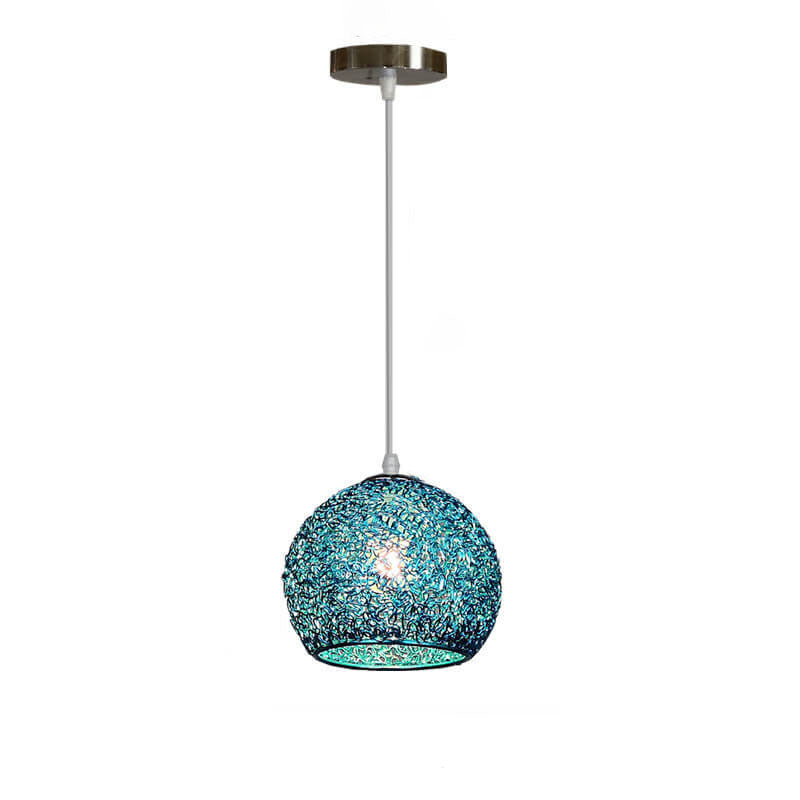 Modern Aluminum Wire 1-Light Dome Pendant Light