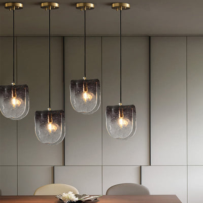 Post-modern Creative Gradient Smoke Gray Glass 1-Light Pendant Light