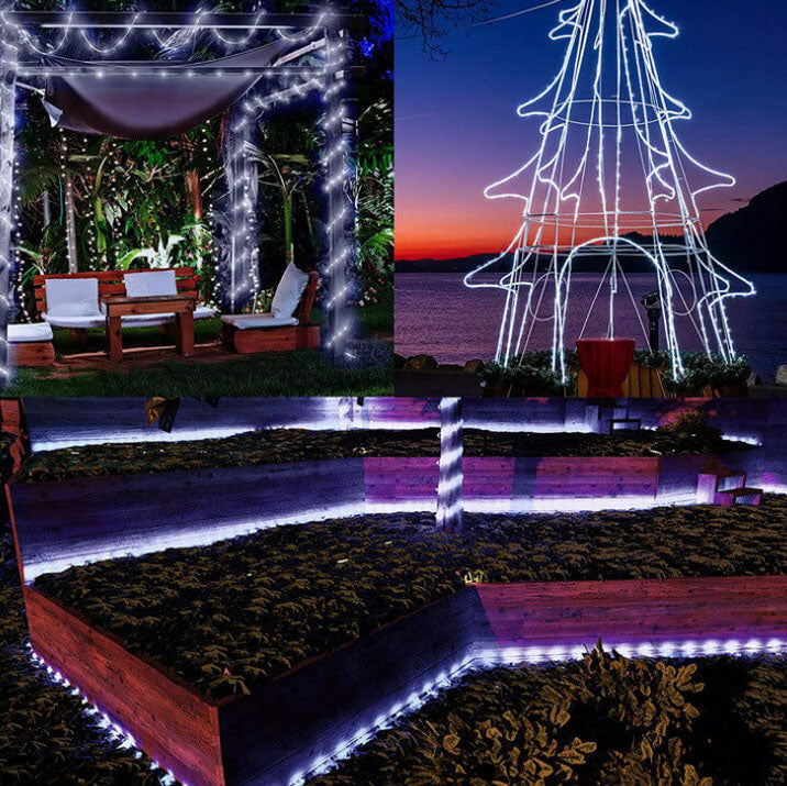 Guirlande solaire LED, fil de cuivre étanche, Tube d&