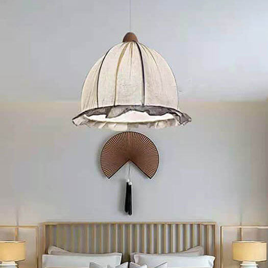 Nordic Fabric 1-Light Bowl Shaped Pendant Light