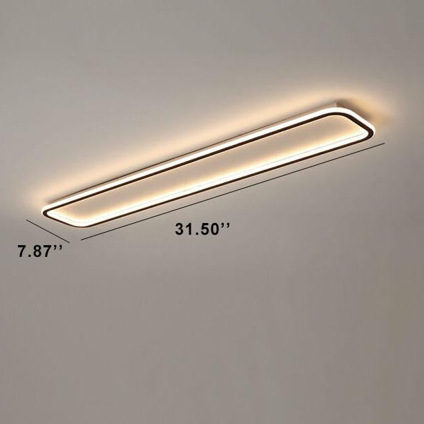 Minimalist 1-Light Linear Acrylic 3 Color Changeable LED Flush Mount Lighting