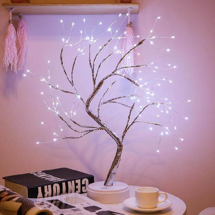 Lámpara de Mesa LED con Interruptor Táctil y Carga USB de Alambre de Cobre Ligero 108 