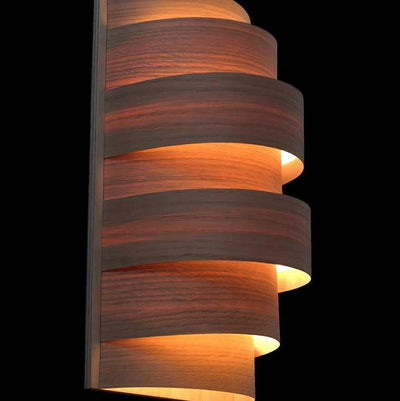 Vintage Wood Veneer 1-Light Wall Sconce Lamp