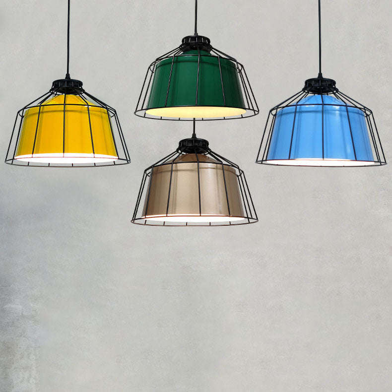 Luminaire suspendu industriel moderne à 1 lumière en aluminium 