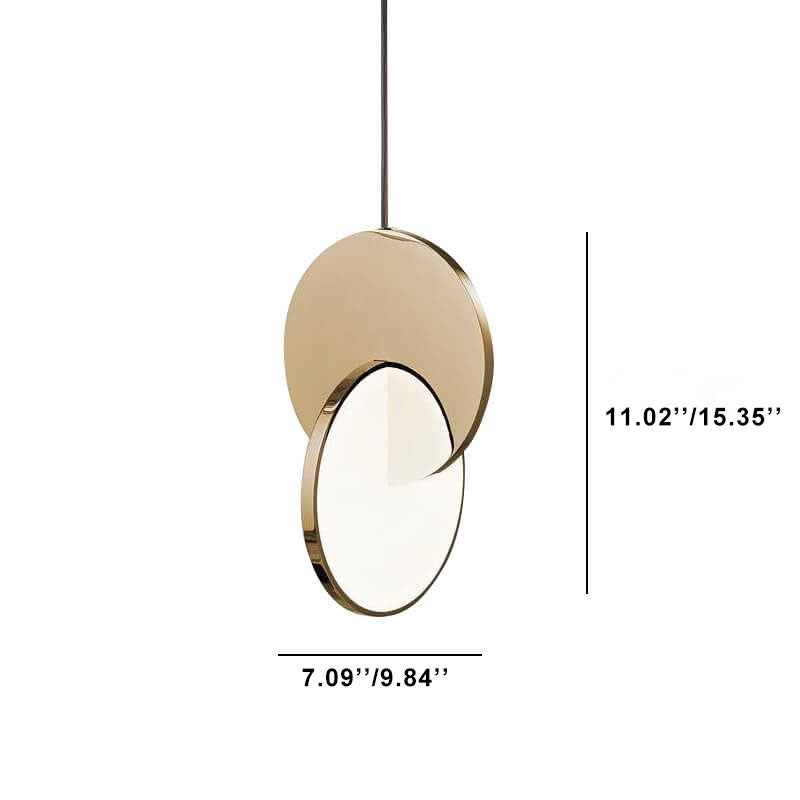 Nordic Tangent Circle Metal Shade 1-Light LED Pendant Light