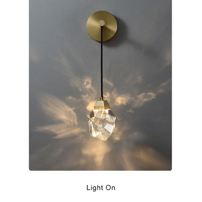 مصباح حائطي LED مسلح ببلورة واحدة 